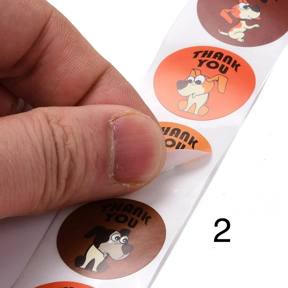 500pcs Cute Dog Thank You Stickers, 16 Designs
